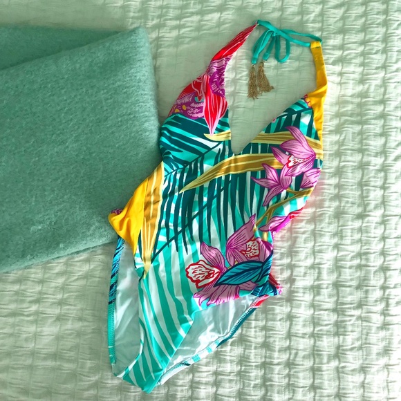 Trina Turk Terra Nostra Halter One-Piece Swimsuit - Picture 3 of 9